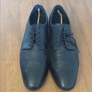Cole Haan Men's Black Leather Wingtip Dress Shoes